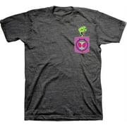 Mens Nickelodeon Invader Zim Shirt - Retro Nick Invader Zim tee - Classic Nick Graphic T-Shirt (Charcoal Heather, 3X-Large)