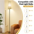thumbnail image 3 of Sunmory Floor Lamp for Living Room Bedroom,Modern LED Floor Lamp with Remote Control and Stepless Dimmable Colors Temperature & Brightness,Standing Lamps Tall Lamp, 12W Bulb Included(White), 3 of 5