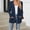 Navy, variant on Cardigan for Women Knitted Top for Women Long Sleeved Open Front Top with Pocket Solid Color Coat Loose Fit Fall Fashion Party Going out Outerwear Comfortable Navy