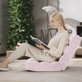 thumbnail image 4 of Costway Adjustable 14-Position Floor Chair Folding Lazy Gaming Sofa Chair Cushioned New Light Pink, 4 of 10