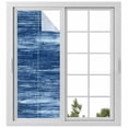 thumbnail image 2 of Navy Blue Window Privacy Film, Vintage Modern Abstract Art Ombre Static Cling UV Sun Blocking Tint Film Heat Control Windows Films for Bedroom Bathroom, Window Stickers 23.6"x59", 2 of 8