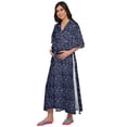 thumbnail image 2 of Moomaya Robe Longue Maxi de Maternité Imprimée pour Femmes, Kaftan Boutonné en Coton, 2 of 5