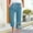 Light Blue womens pants, variant on Gifts Usmixi Womens Drawstring Elastic Waist Pants Plus Size Loose Straight 3/4 Trousers Casual Cotton Linen Heart Print Capris Pants with Pocket Black XXL