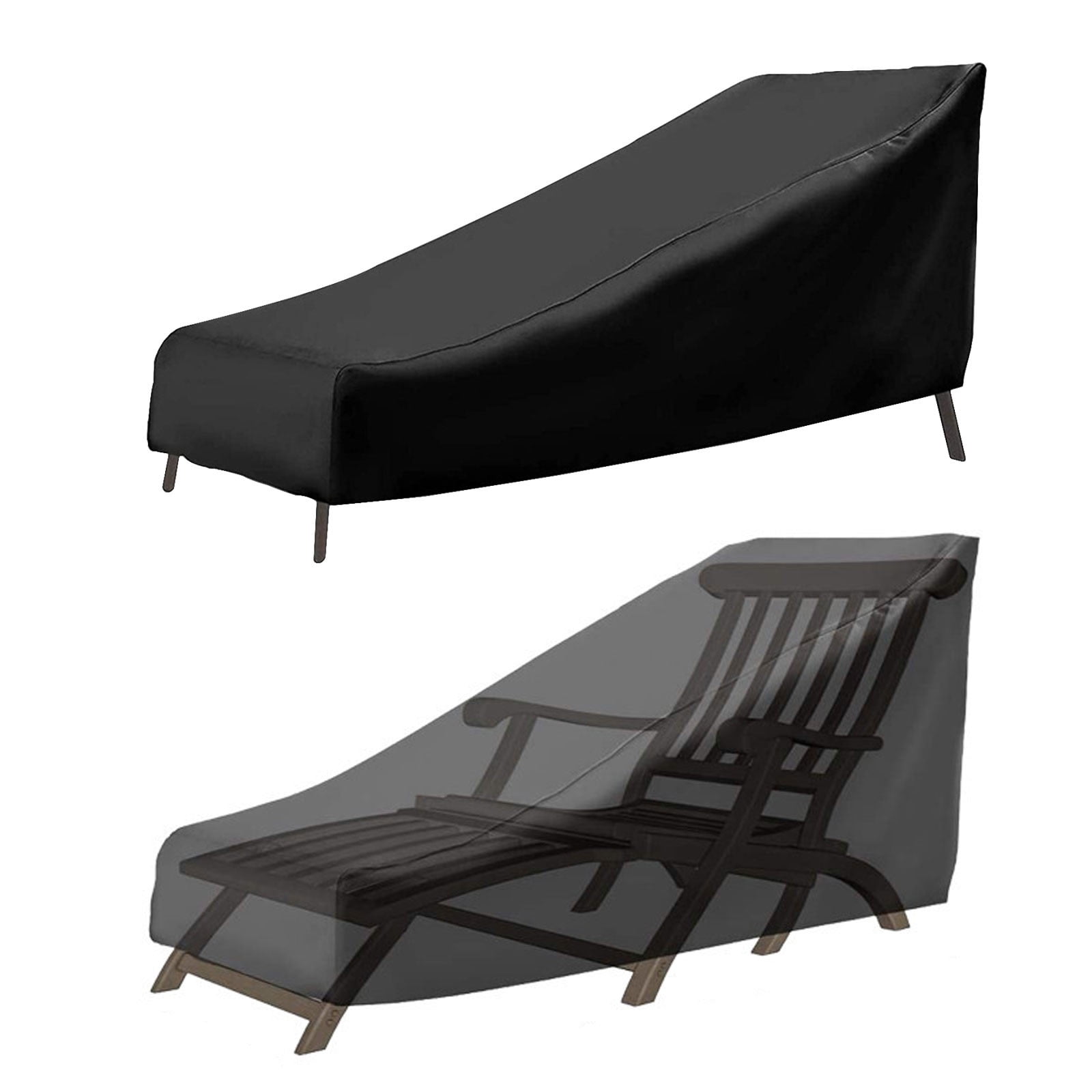Outdoor Chaise Lounge Cover,Waterproof Patio Furniture Cover Dustproof UV Resistant Protective Cover For Garden Yard Balcony Recliner Chair Storage Cover Weather Resistant Furniture Cover