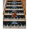 thumbnail image 2 of Gingerbread Christmas Stair Treads for Wooden Steps Indoor Runner Rug Carpet, Xmas Tree Snowflake Black 10 Pieces Peel and Stick Staircase Step Treads Covers Washable Throw Door Mats, 30"x8", 2 of 7