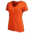 thumbnail image 2 of Women's Orange 100% Cotton V-Neck Short Sleeve T-Shirt - Casual Comfort for Everyday Wear, 2 of 4