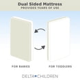 thumbnail image 3 of Delta Children Spring Breeze Mattress - Breathable Baby Crib & Toddler Mattress with Cloud Core - Machine Washable Cover - GREENGUARD Gold – Waterproof - Sustainably Sourced Core, Artic Blue/White, 3 of 3