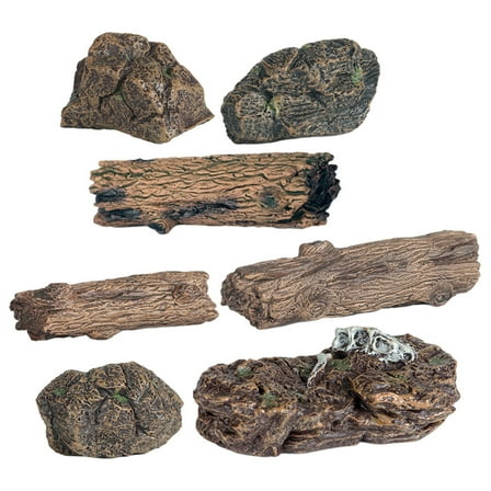 KALLORY  7 Pcs Fake Rock Outdoor Decor Gardening Decorations Ornament