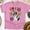 Azalea, variant on Liberty Flower Power T-Shirt for Women, Retro USA Statue of Liberty Graphic Tee, Maroon, Size L