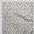 thumbnail image 4 of oneOone Tissu Flex Coton Bordeaux Floral Rétro Matériel de Robe Tissu Imprimé Tissu au Mètre 40 Pouces de Large, 4 of 5