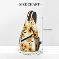 thumbnail image 3 of Sunflower Sling Bag Backpack Unisex Crossbody Shoulder Daypack Chest Bag For Women Men Hiking Travel Sport, 3 of 9