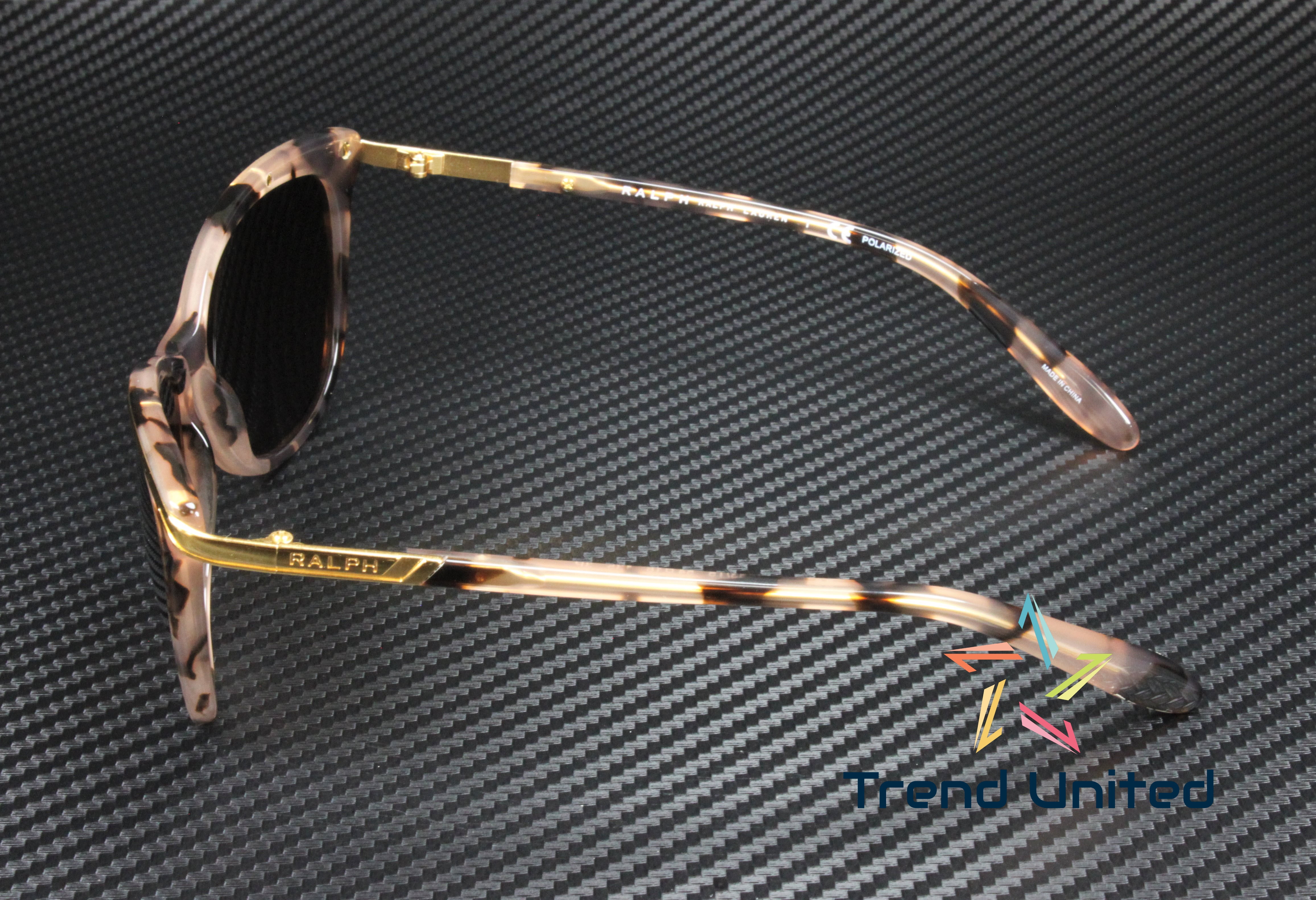 Ralph by Ralph Lauren RA 5203 Plastic Womens Cat-Eye Polarized Sunglasses Shiny Pink Tort & Gold 54mm Adult