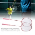 thumbnail image 6 of M Buder Professional Badminton Set Iron Alloy Increased Area Shock Absorption Lightweight Sports Racket for Beginner Children Adults Pink 28.3x9.8in / 72x25cm, 6 of 9
