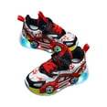 thumbnail image 4 of enyan Girls Sneakera Toddler Girls Light-Up Athletic Sneakers(Red,6.5), 4 of 5