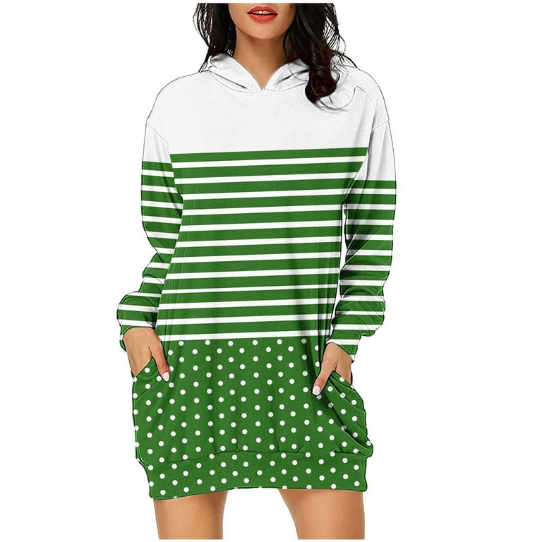 Kaemgyyd Hoodies Dress for Women Casual Loose Long Sleeve