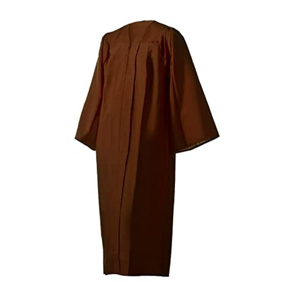 Honors Graduation Academic Gown (Brown, Matte, Size 54 Plus (5'9" - 5'11", over 270 Ibs))