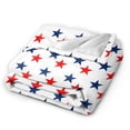 thumbnail image 3 of ZNDUO Usa Red White Blue Stars Pattern Throw Blanket, Lightweight Cozy Soft Throw Blanket for Couch, 40"x30" Throw Blankets for Bed, 3 of 8