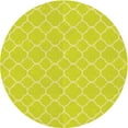 thumbnail image 1 of Ahgly Company Tapis Rond Lavable en Machine Intérieur Transitionnel Vert, 3 Pieds Rond, 1 of 7