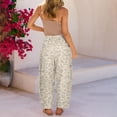 thumbnail image 3 of Textilo Womens Barrel Sweatpants Cheetah Print Wide Leg Sweatpants with Side Pockets Drawstring Elastic Waist Trouser Comfy Loose Fit Fall Winter Casual Lounge Clothes, 3 of 7