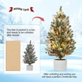 thumbnail image 4 of 24 Inch Table Top Christmas Tree with Lights, Pre-lit Artificial Small Green Christmas Tree with Cement Basin Base, Miniature Pine Christmas Trees for Table Office Dorm Desk Decorations, 4 of 8