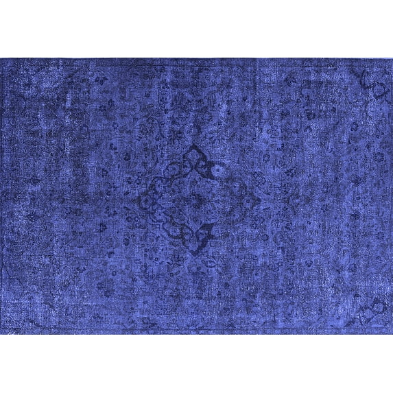 Ahgly Company Indoor Rectangle Oriental Blue Industrial Area Rugs, 3' x 5'