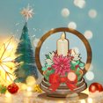 thumbnail image 1 of enjoywould 1 Set Diamond Painting Christmas Ornament with Wood Base Handmade Rhinestone Santa Claus Reindeer Snowman Tree Desktop Decoration Material Bag DIY Crafts Supplies Festival Gift, 1 of 8