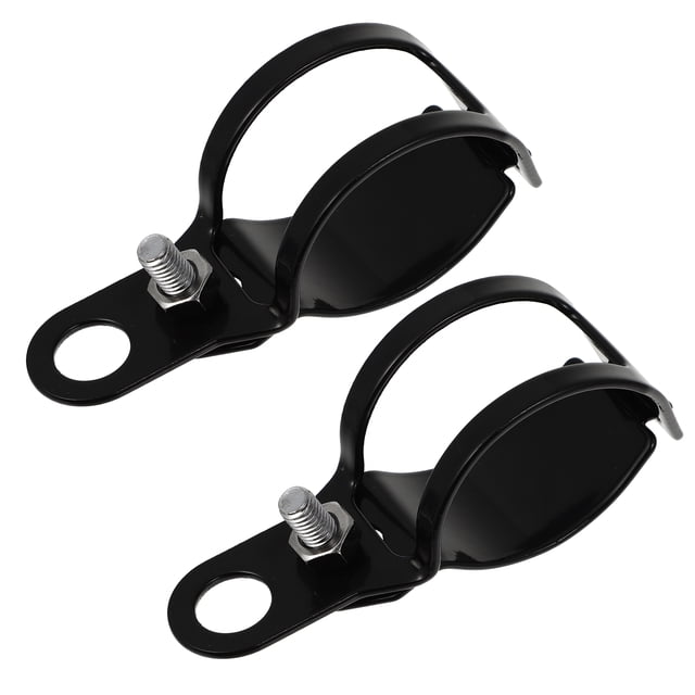 Shisuyan Durable Motorcycle Turn Signal Clamps Black 2Pcs 3.5x1.2in