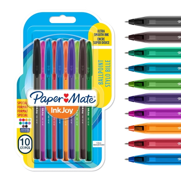 Bolígrafos Paper Mate InkJoy 100ST de punta mediana, paquete de 10