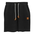 thumbnail image 5 of Fanxing Men's Cotton Blend Shorts Elastic Waist Drawstring Shorts Summer Beach Shorts Casual Shorts with Multi Pockets Men Shorts Casual 5 Inch Black,XXL, 5 of 7