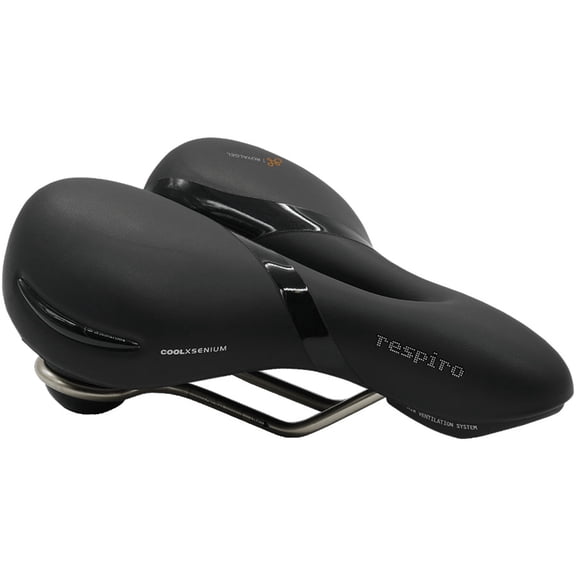 Selle Royal Respiro Stracciatella Saddle - Steel, Black, Relaxed