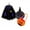 C(Cape + Hat + Pumpkin Bag), variant on Usaibhir Witch Cloak Black Cloak Costume Kids Hooded Cloak Halloween Performance Costumes Spooky Trick or Treating Cosplay Poncho 2-15 Years