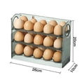 thumbnail image 2 of Soporte para huevos para refrigerador Almacenamiento de huevos para refrigerador de 3 capas (verde oscuro) JShteea Libre de BPA, 2 of 9