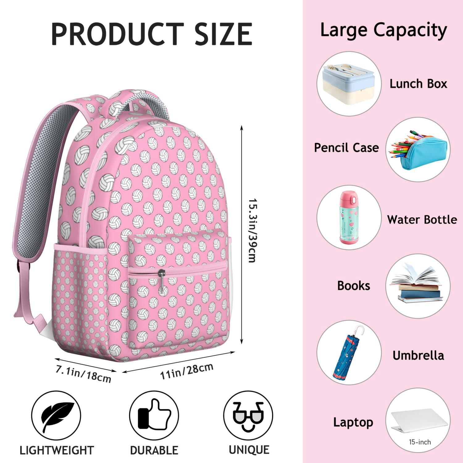 Stylish Bookbag for College Students - Breathable Backpack with Baseball & Soccer Designs