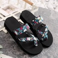 thumbnail image 6 of Women's Summer Beach Flip Flops Sandals, Comfortable Floral Casual Thong Sandals with Arch Support Lightweight Flexible Sole for Indoor Outdoor Daily Wear, 6 of 9