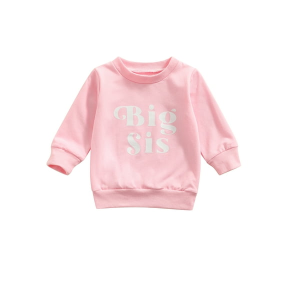 Xingqing Toddler Baby Girl Boy Sweatshirt Brother Sister Matching Long Sleeve Pullover Tops Casual Fall Clothes