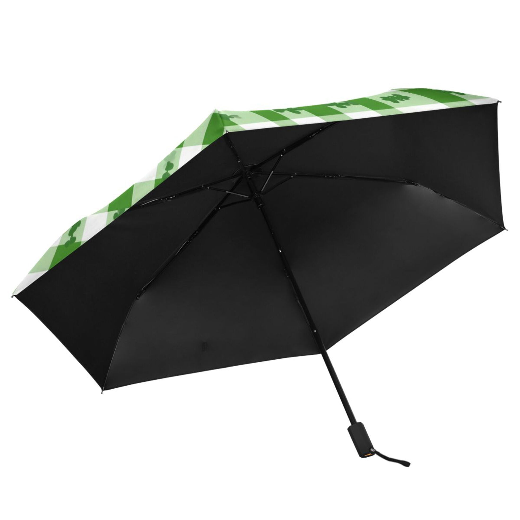 ALAZA St Patricks Leaf UPF 50+ Compact Folding Umbrella for Rain Travel Umbrella Packable