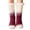 Red, variant on Fengactive Womens Colorblock Floor Socks Cable Knit Sherpa Lined Home Socks Thick Non Slip Mid Calf