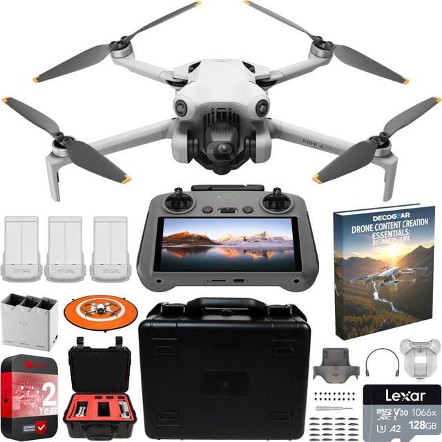 Drone DJI Mini 4 Pro Plegable con Cámara de Video 4K Kit de 3 Baterías