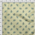 thumbnail image 3 of oneOone Georgette Viscose Light Yellow Fabric Leaves & Flower Floral Sewing Craft Projects Fabric Prints By Yard 42 Inch Wide, 3 of 4