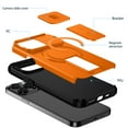 thumbnail image 2 of Allytechgroup for iPhone 15 Pro Case with Sliding Camera Protector, Compatible with Magsafe Rugged Hybrid TPU PC Kickstand Protective Shockproof Magnetic Case Cover for iPhone 15 Pro, Orange, 2 of 10