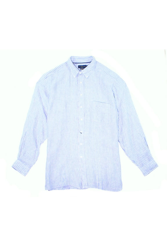 NEW Blue Men 2XLT Big & Tall Button Down Stripe Shirt
