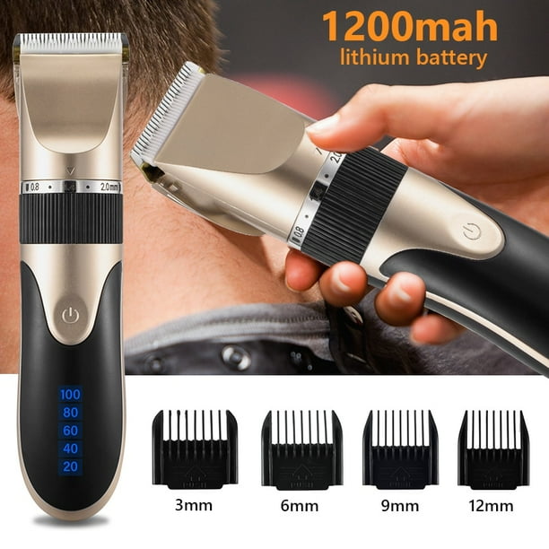 Cortadora de pelo profesional para hombres recortadora de barba de peluquero maquina para cortar cabello recargable cuchilla de ceramica corte de