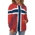 thumbnail image 4 of Norwegian Flag-2 3d Sweatshirts Hoodie Fashion Casual Personality Men's Women Street Hoodie Pullovers Long Sleeve Comfortable Top, 4 of 6