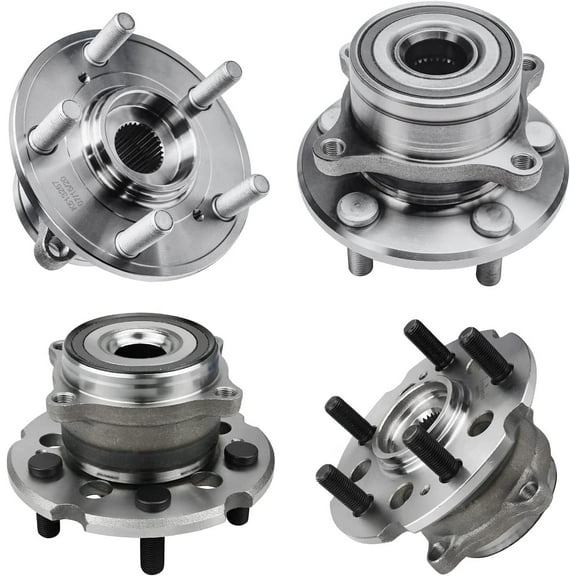 Detroit Axle - 4pc Wheel Bearing Hubs for 2009-2015 Honda Pilot, 07-13 Acura MDX, 10-13 ZDX, 4 Front and Rear Wheel Bearing & Hubs 2010 2011 2012 2013 Replacement