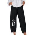 thumbnail image 1 of Birdeem Womens Loose Print Solid Color Pocket Loose Pants, 1 of 4