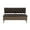 Black Solid Rectangle 54" x 19" x 31", variant on DecMode Metal Storage Bench with Tufted Faux Leather, Brown, Set of 3