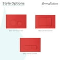 thumbnail image 3 of Wall Mount Dual Flush Actuator Plate with Rectangle Push Buttons in Matte Red, 3 of 4
