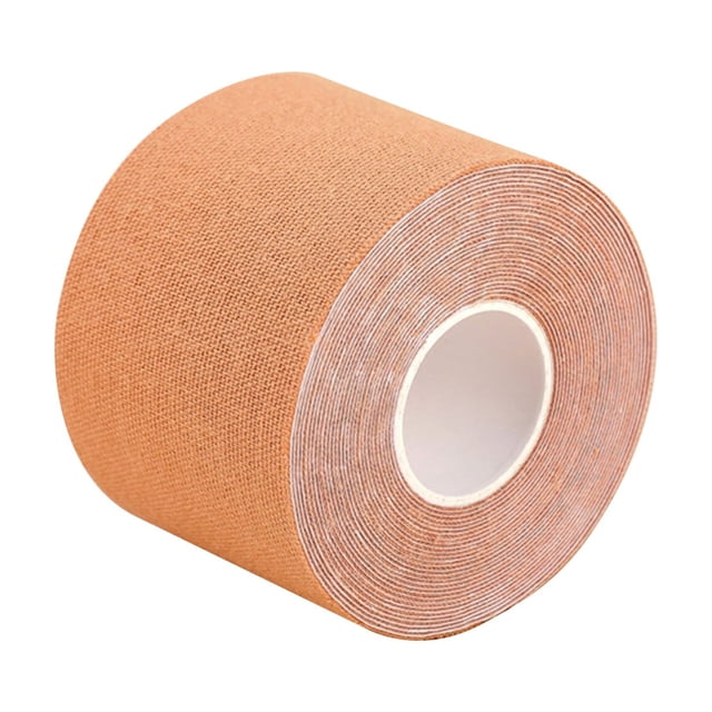yeacher Breathable Self-Adhesive Lift Tape for Chest Support, Invisible & Skin-Friendly, 5cm x 5m, Beige/Brown/Black Options, Muscle Support Bandage for Sports & Fitness