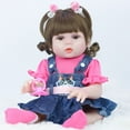 thumbnail image 2 of Muñeca de simulación de 53 cm muñeca reborn que puede beber agua y orinar muñeca de vinilo juguetes para niños cabestrillo de pelo japonés en polvo ANGGREK  Otros, 2 of 8