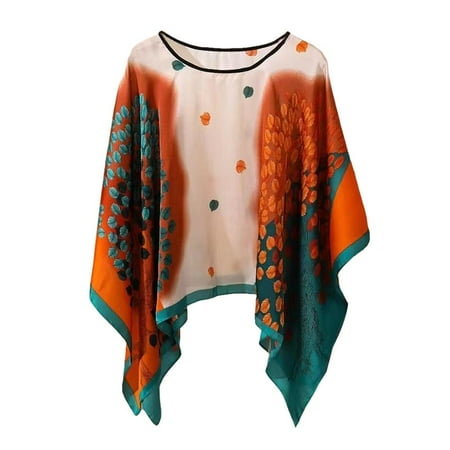 Shawls Summer Beach Sexy Women Fashion Print Chiffon Smo Bikini Cover Up N0W5